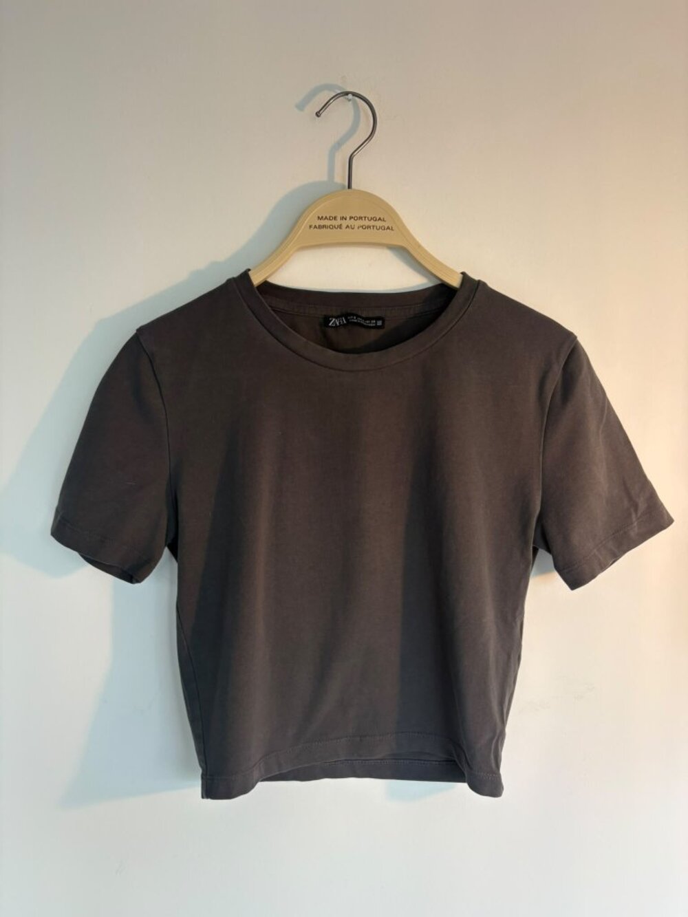 Zara Black Cropped T-Shirt β Size S